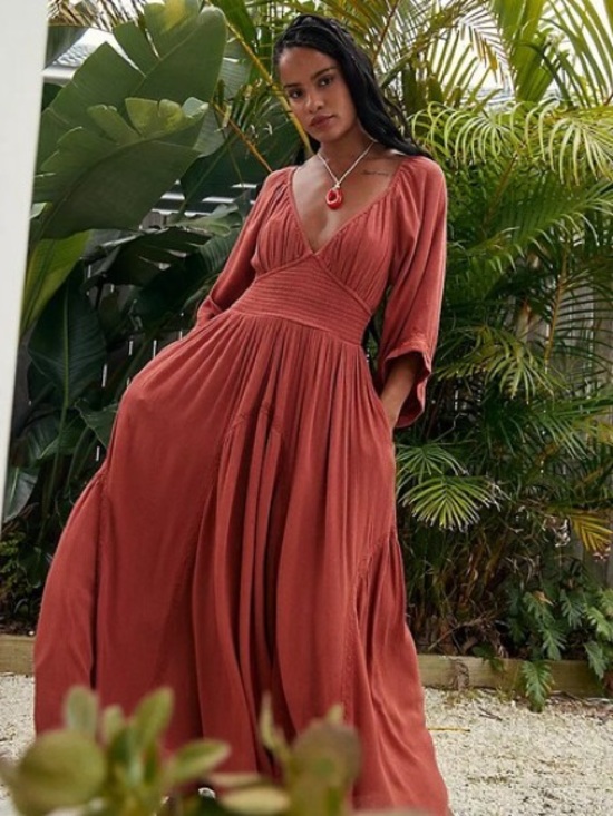 Free People Dresses & Skirts - Free People Dixie Maxi Dress in Auburn